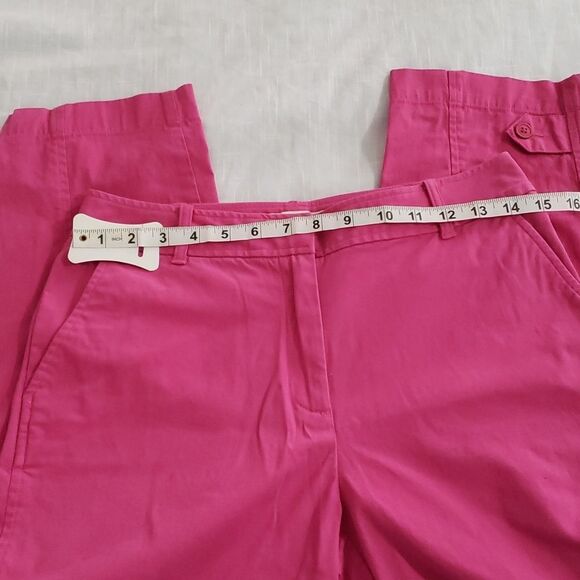 Talbots. Fushia Cropped Pants. High Rise with 2 Front Pockets. Size 4. - Picture 6 of 13